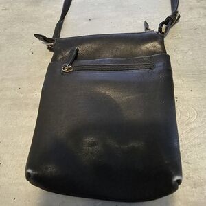 Derek Alexander Black Leather Crossbody Purse